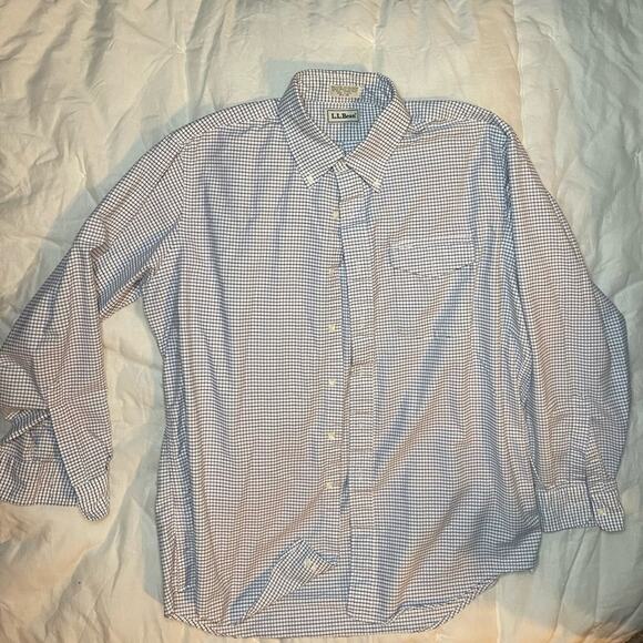 Vintage LL Bean mens long sleeve shirt size 17 1/2-36 - Picture 2 of 4